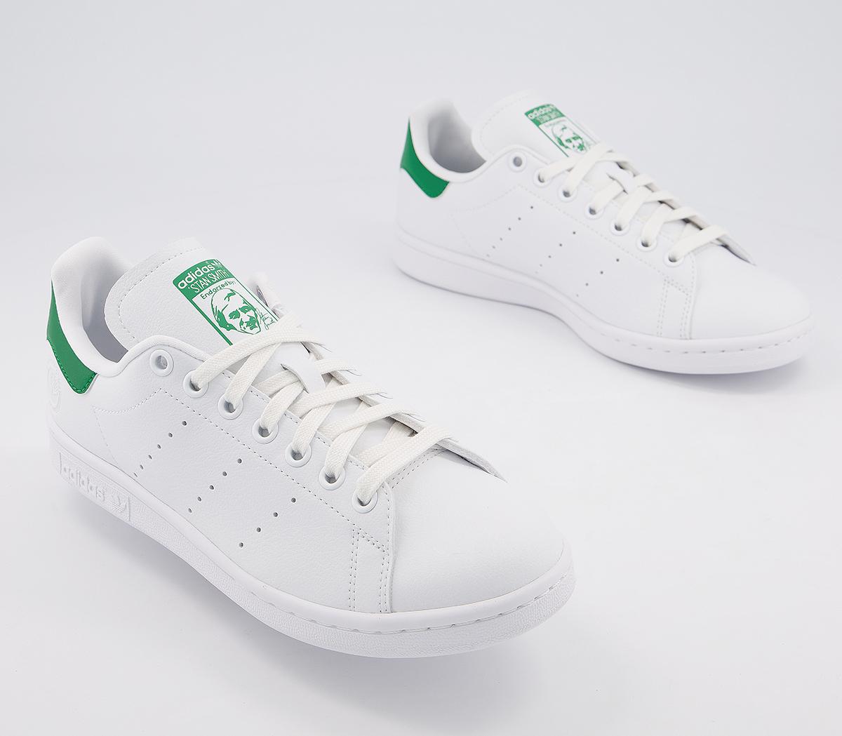 adidas Stan Smith Trainers White Green White Vegan - Unisex Sports
