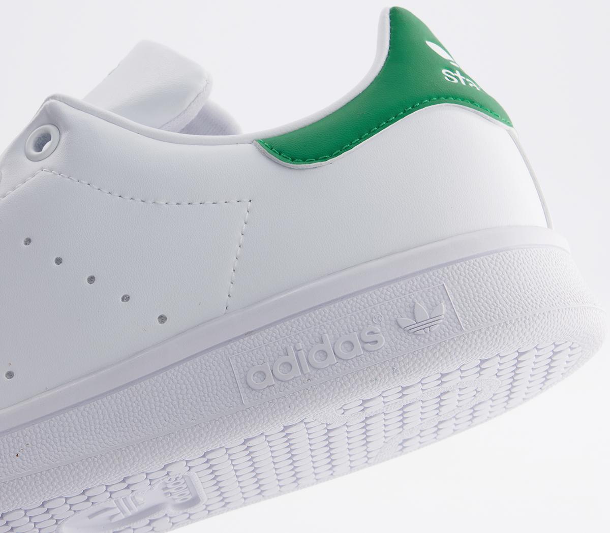 adidas Stan Smith Trainers White Green - Women's Classic Trainers