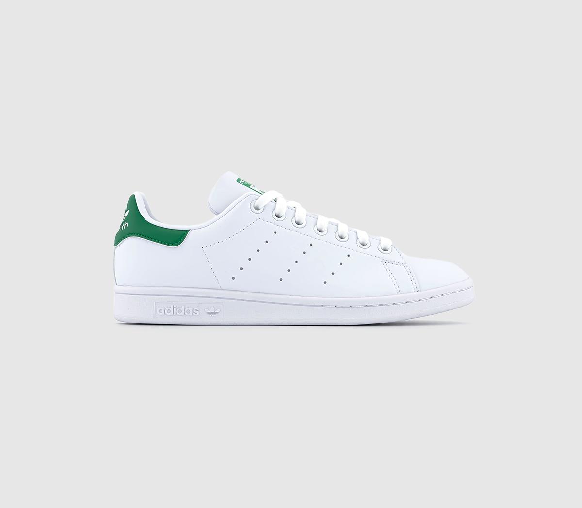 adidas Stan Smith Trainers White Green - Women's Classic Trainers
