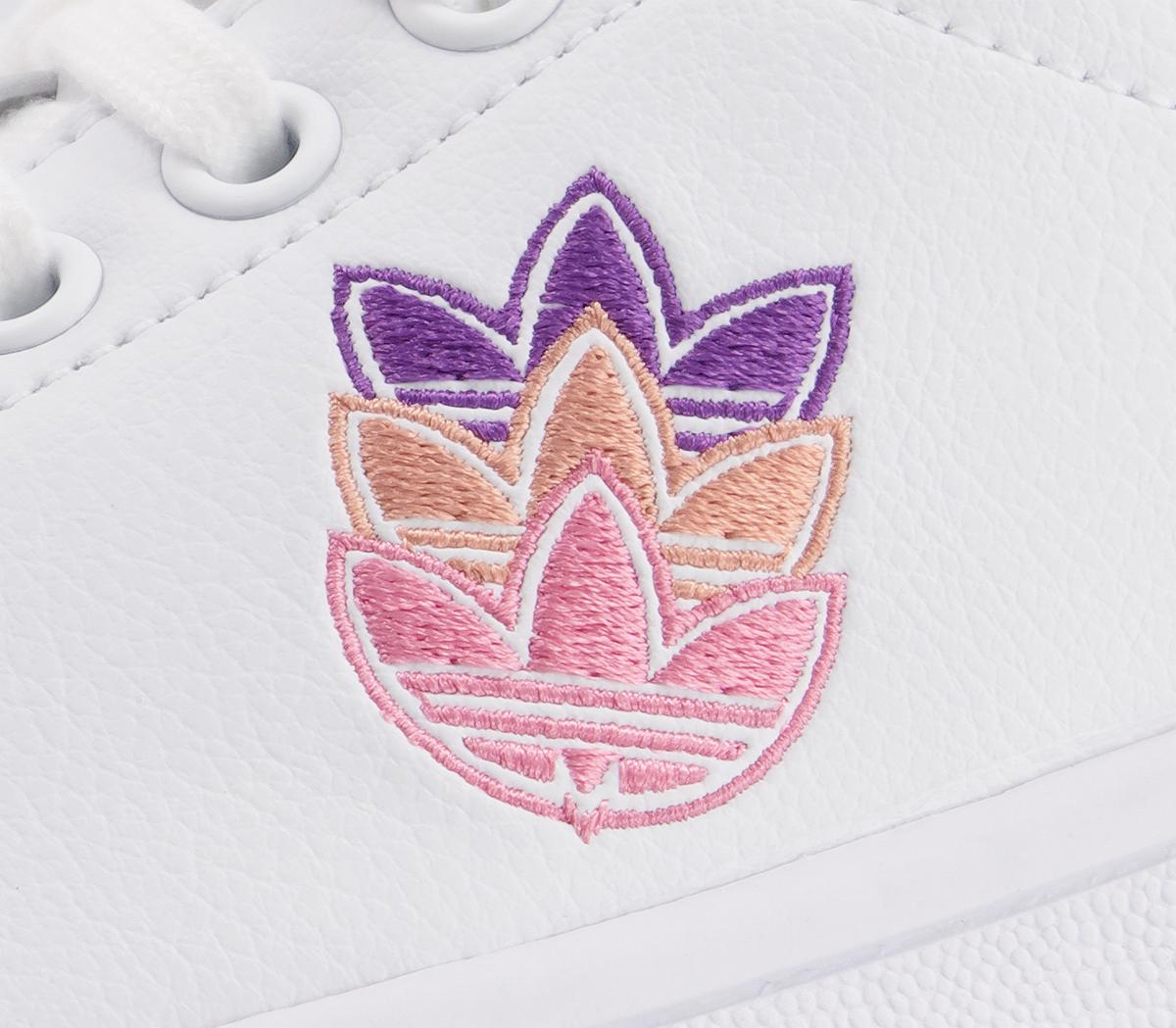 adidas Stan Smith Trainers adidas Stan Smith Trainers White Purple Tint Gold Metallic