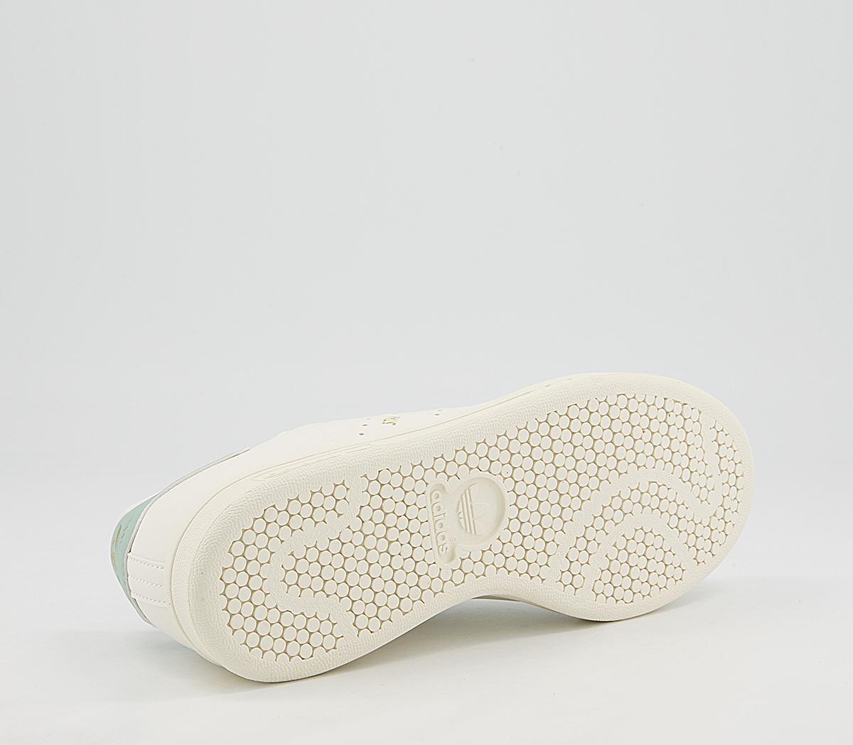 adidas Stan Smith Trainers adidas Stan Smith Trainers Cloud White Off White Hazy Green Gold Metallic