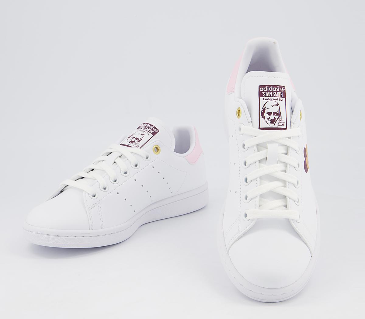 adidas Stan Smith Trainers adidas Stan Smith Trainers White Pink Gold Heart