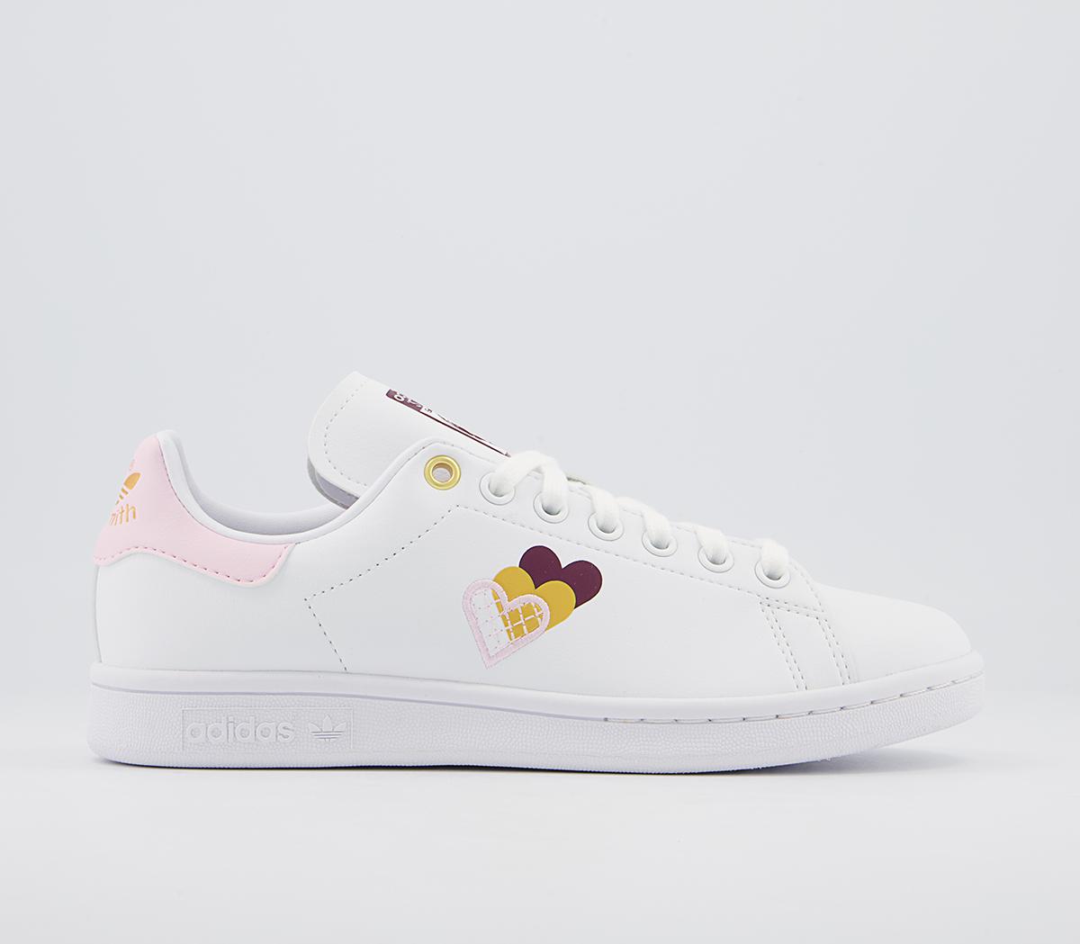 adidasStan Smith TrainersWhite Pink Gold Heart