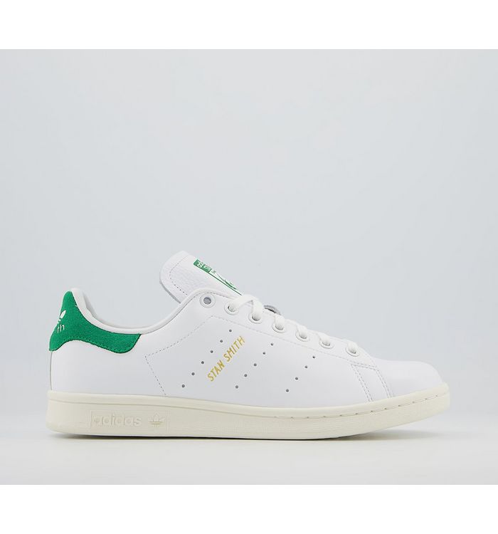 adidas Stan Smith Trainers WHITE GREEN OFF WHITE Leather,White,Natural