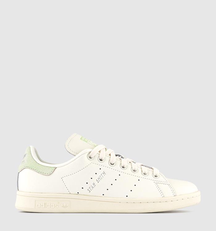 adidas Stan Smith Trainers White Linen Green Silver Met