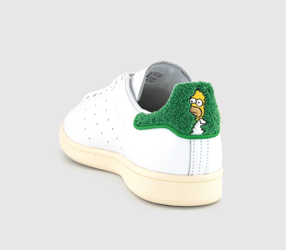 adidasStan Smith Trainers Homer White Green Cream White