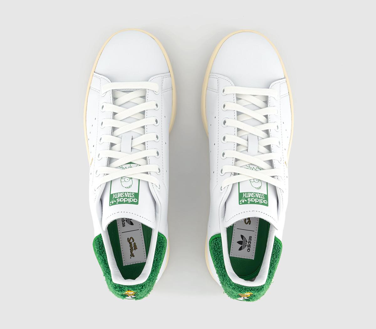 adidasStan Smith Trainers Homer White Green Cream White
