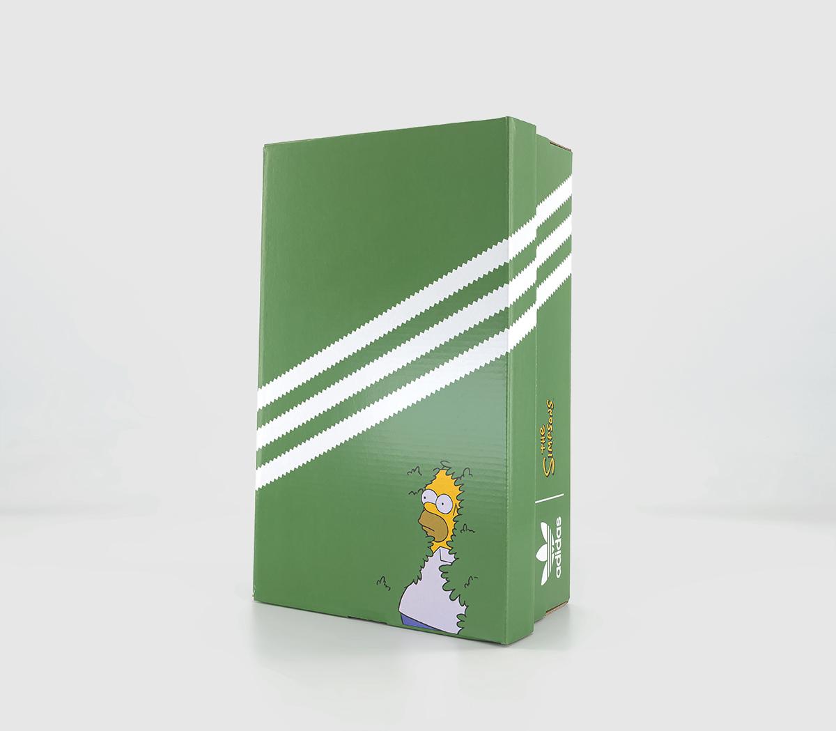 adidasStan Smith Trainers Homer White Green Cream White