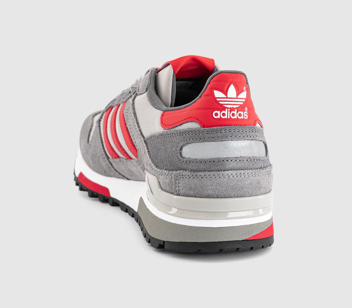adidas ZX600 Trainers Grey Better Scarlet Grey - Men's Trainers