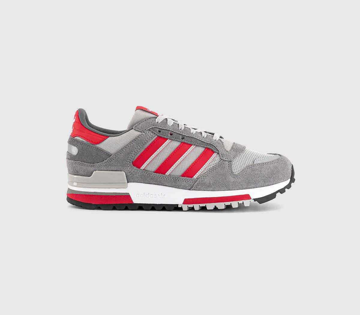 … adidas ZX600 Trainers Grey Better Scarlet Grey - Men's Trainers