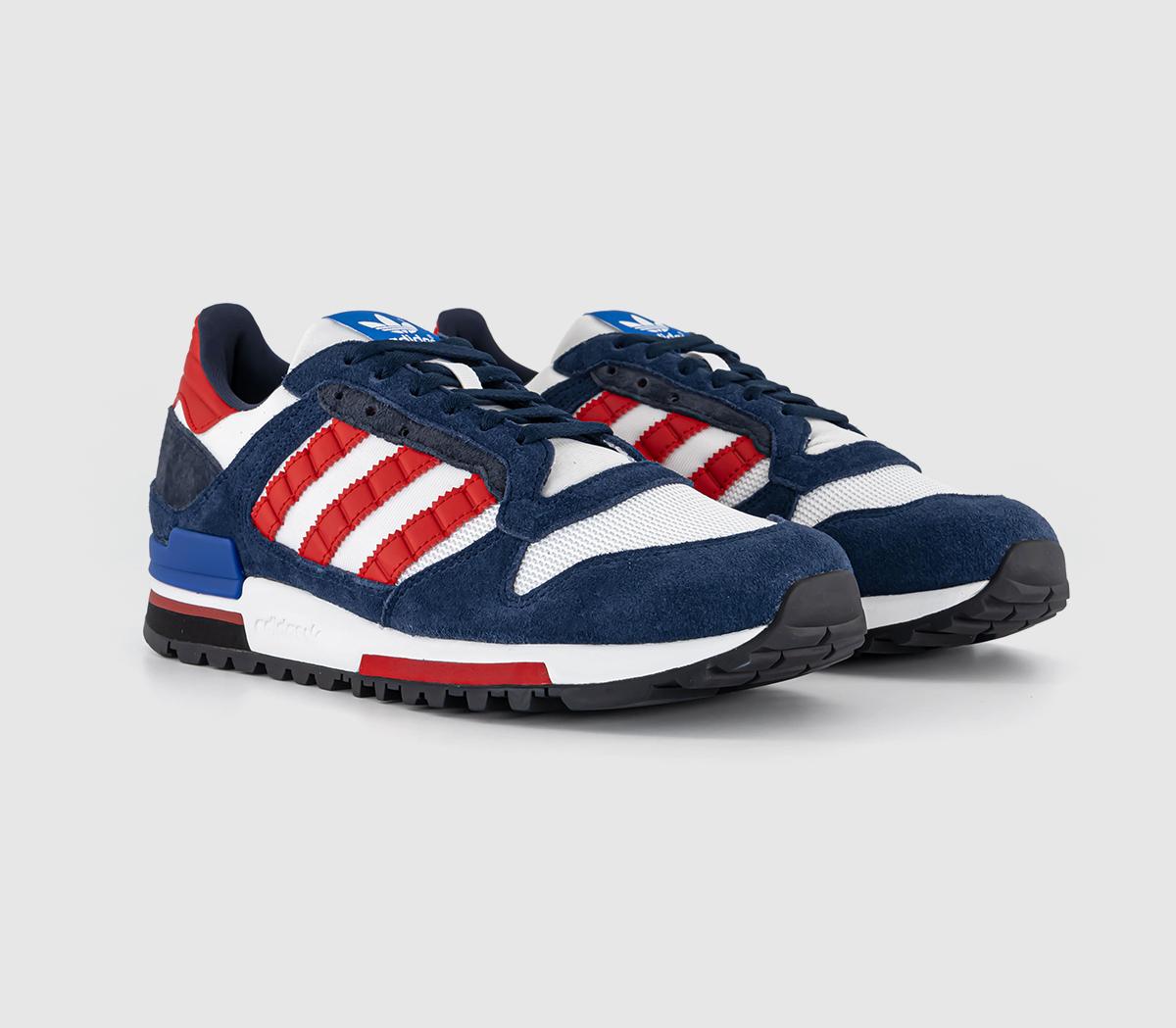 adidas Zx600 Trainers Collegiate Navy Better Scarlet Crystal White