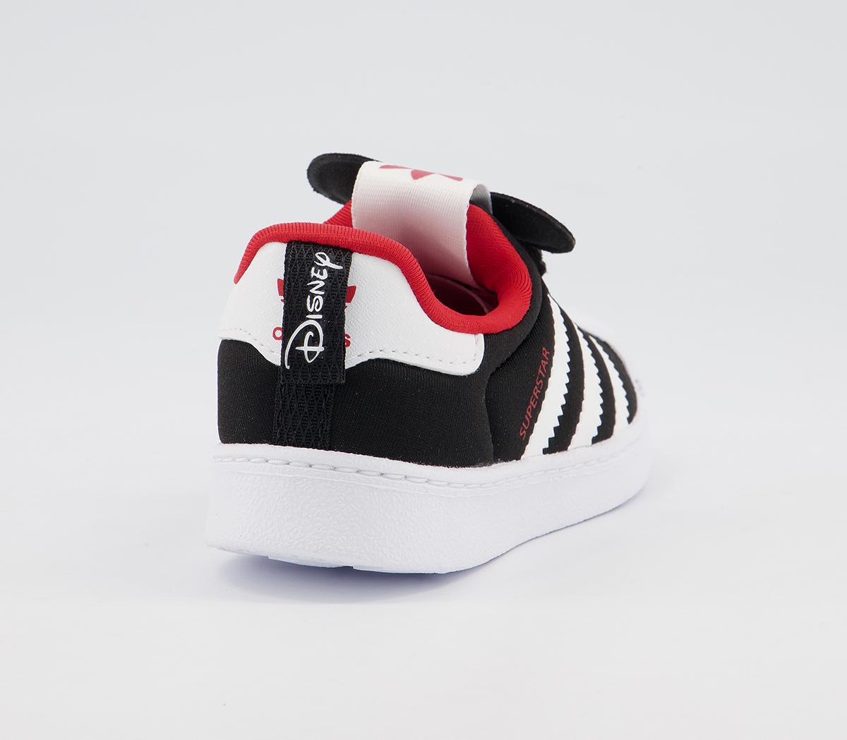 adidas Superstar 360 Infant Trainers adidas Superstar 360 Infant Trainers Black White Red Mickey Mouse