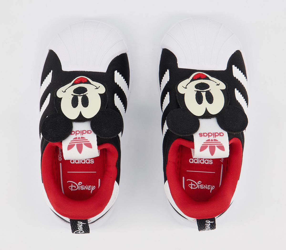 adidas Superstar 360 Infant Trainers adidas Superstar 360 Infant Trainers Black White Red Mickey Mouse