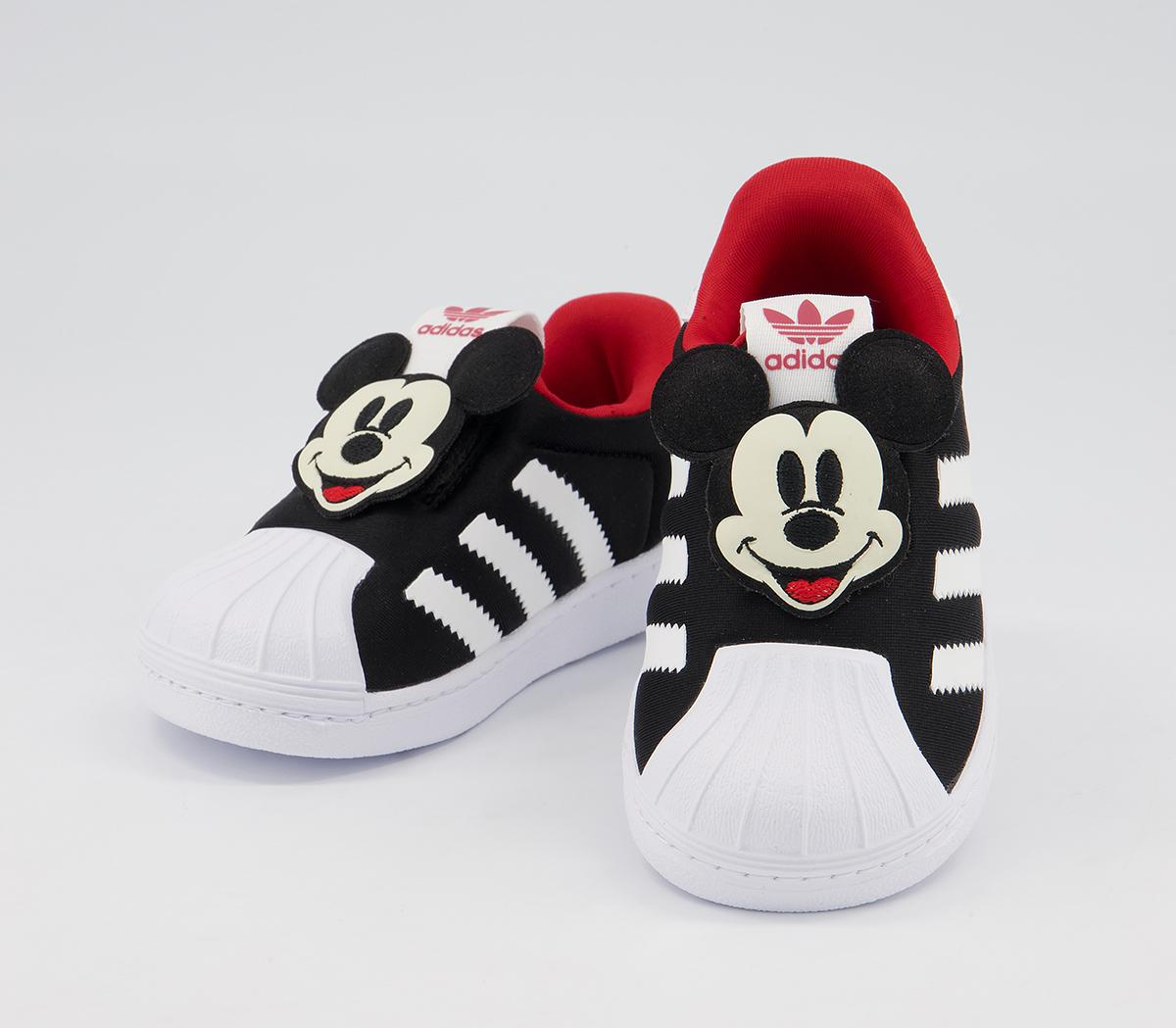 adidas Superstar 360 Infant Trainers adidas Superstar 360 Infant Trainers Black White Red Mickey Mouse