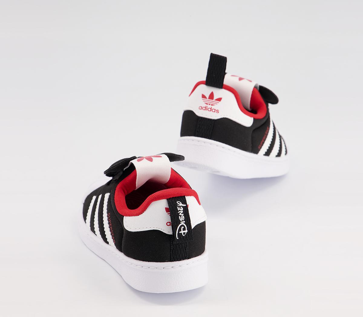 adidas Superstar 360 Infant Trainers adidas Superstar 360 Infant Trainers Black White Red Mickey Mouse