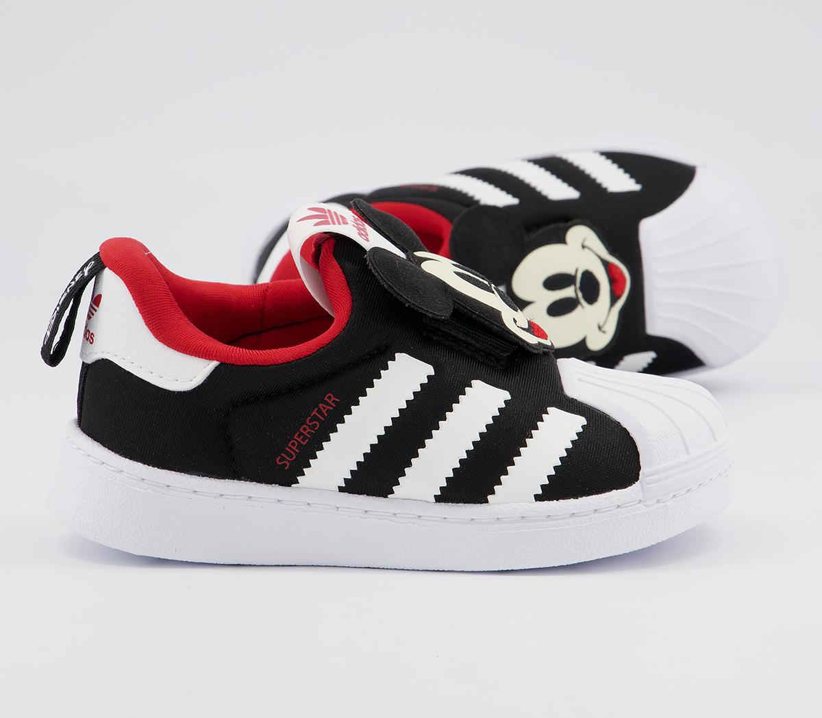 adidas Superstar 360 Infant Trainers adidas Superstar 360 Infant Trainers Black White Red Mickey Mouse