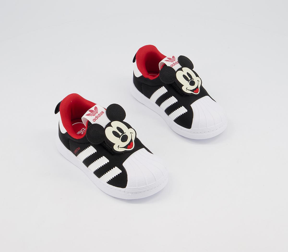 adidas Superstar 360 Infant Trainers adidas Superstar 360 Infant Trainers Black White Red Mickey Mouse