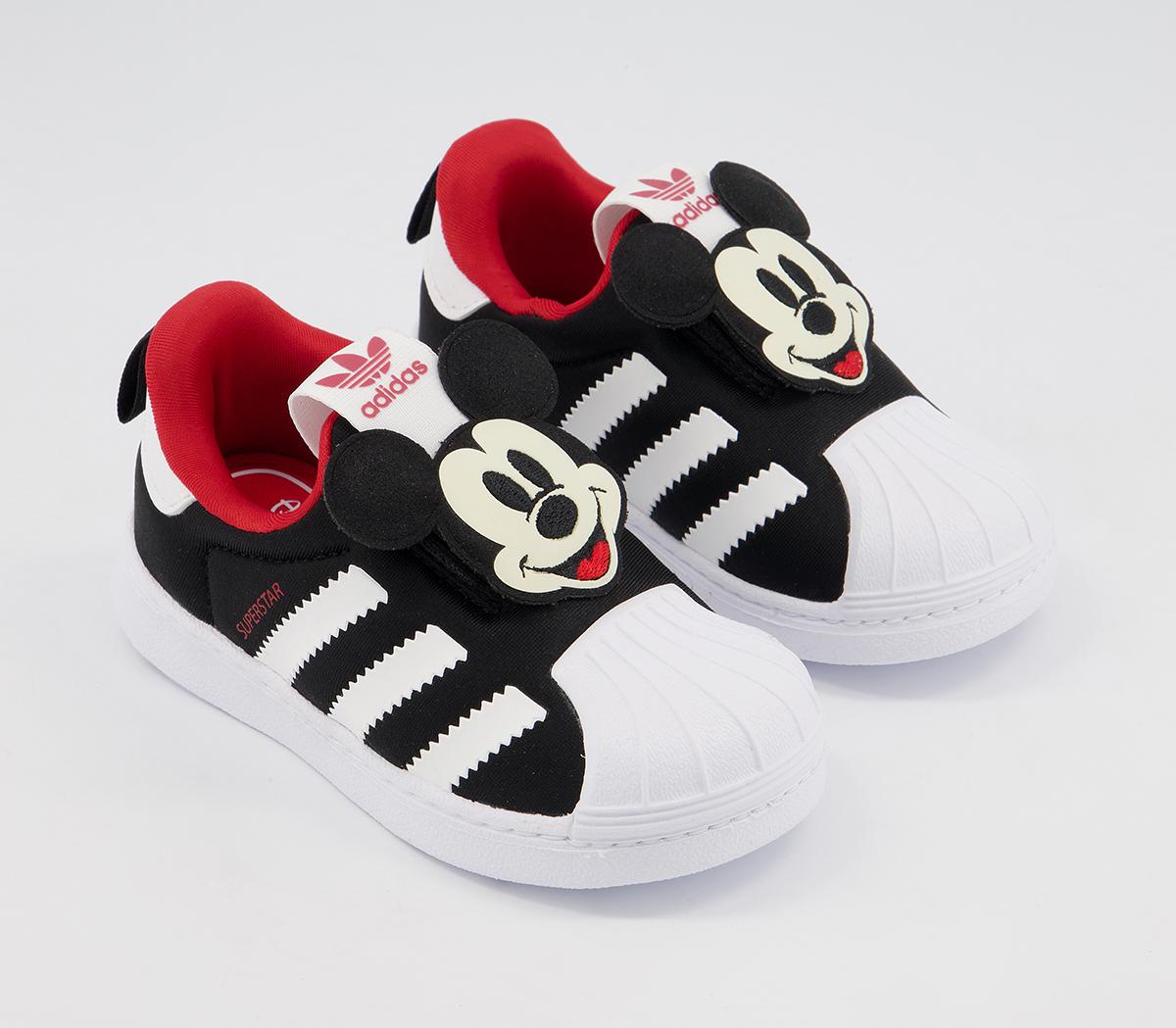 adidas Superstar 360 Infant Trainers adidas Superstar 360 Infant Trainers Black White Red Mickey Mouse