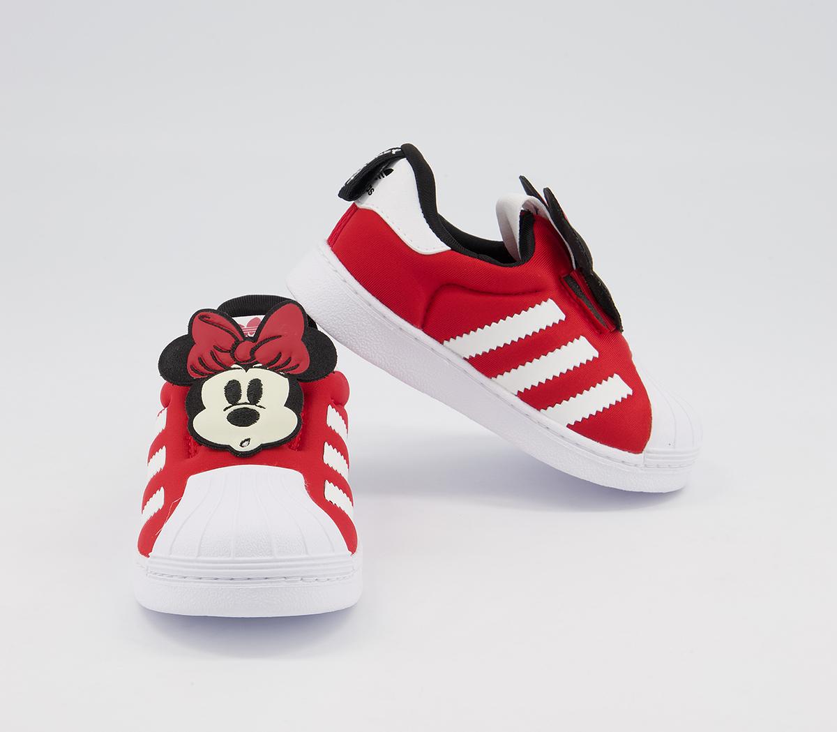 adidas Superstar 360 Infant Trainers adidas Superstar 360 Infant Trainers Red White Black Minnie Mouse