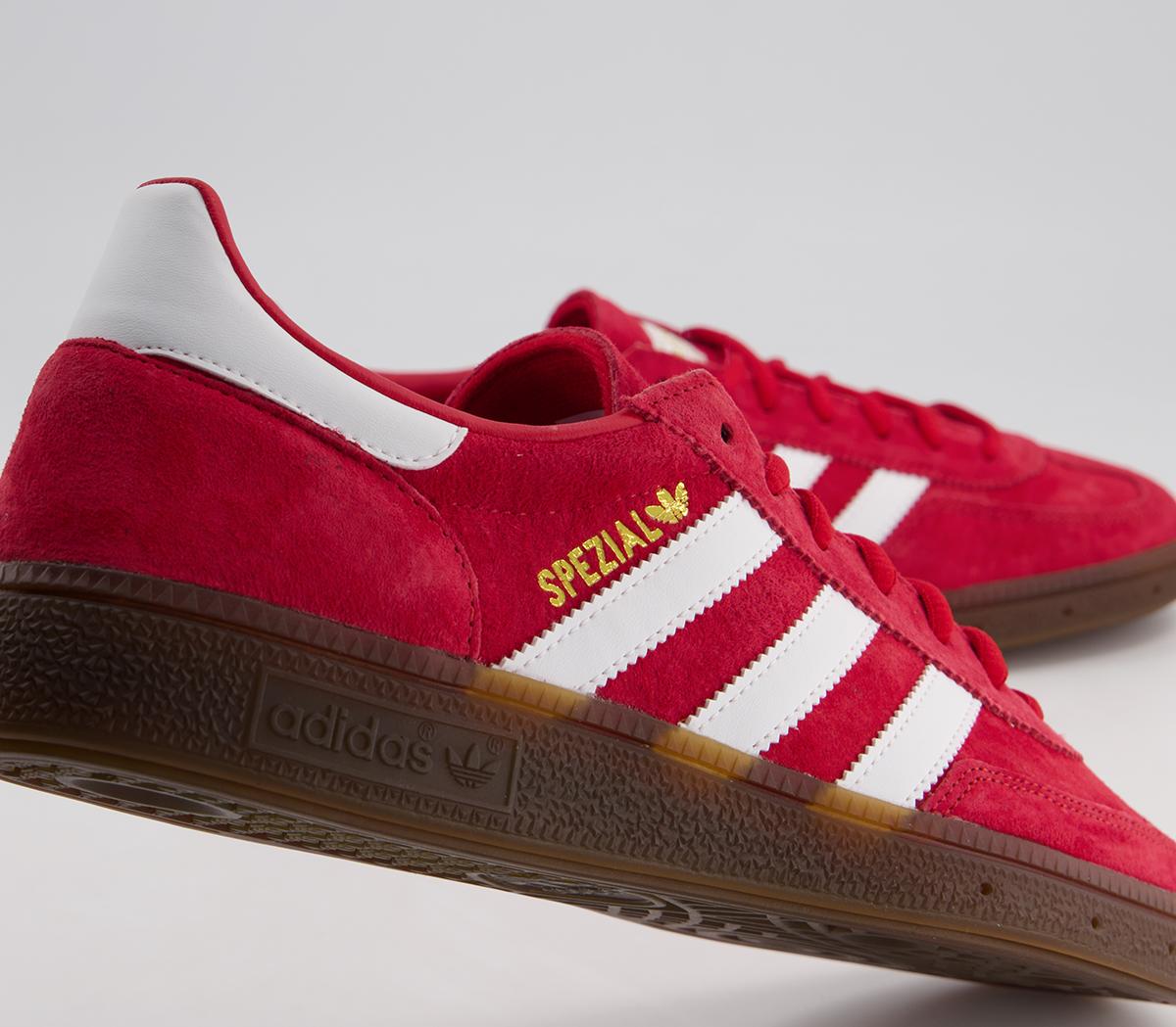 adidas Handball Spezial Trainers Scarlet White Gum - Men's Trainers