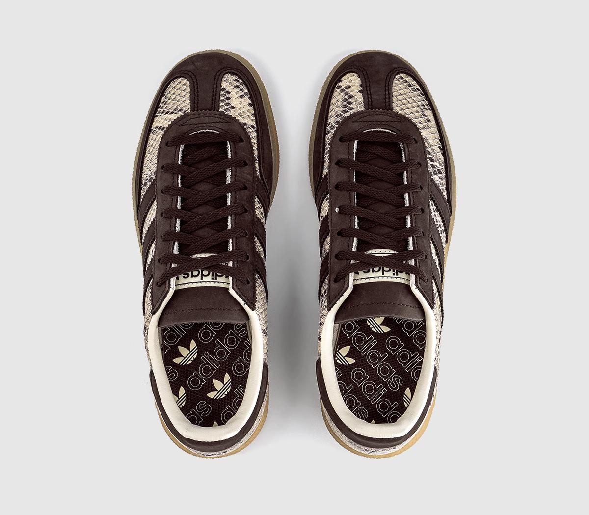 adidasHandball Spezial TrainersWhite Brown Snake Skin