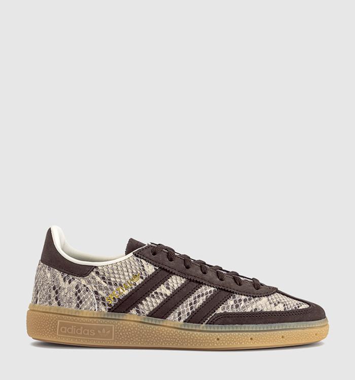 adidas Handball Spezial Trainers White Brown Snake Skin