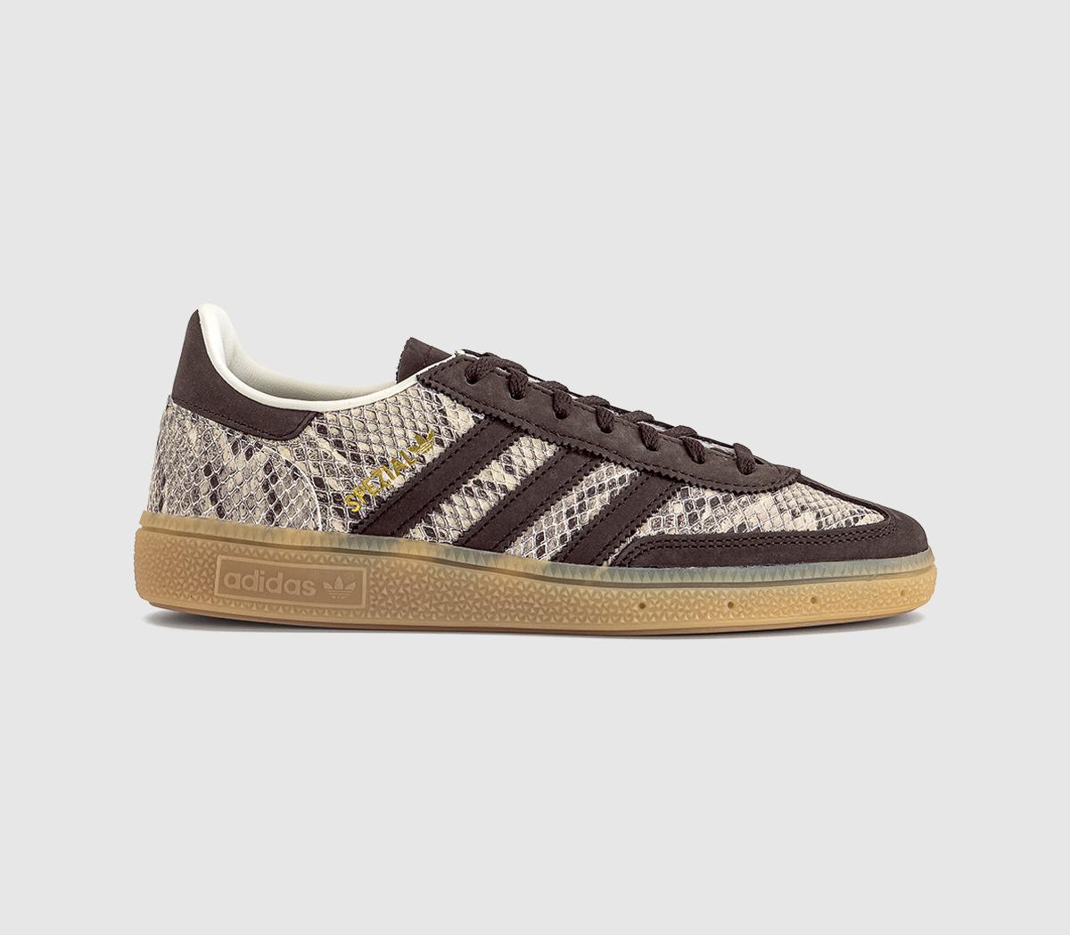 Adidas Handball Spezial Trainers Brown Snake Skin White in Women's Size 4, Offspring