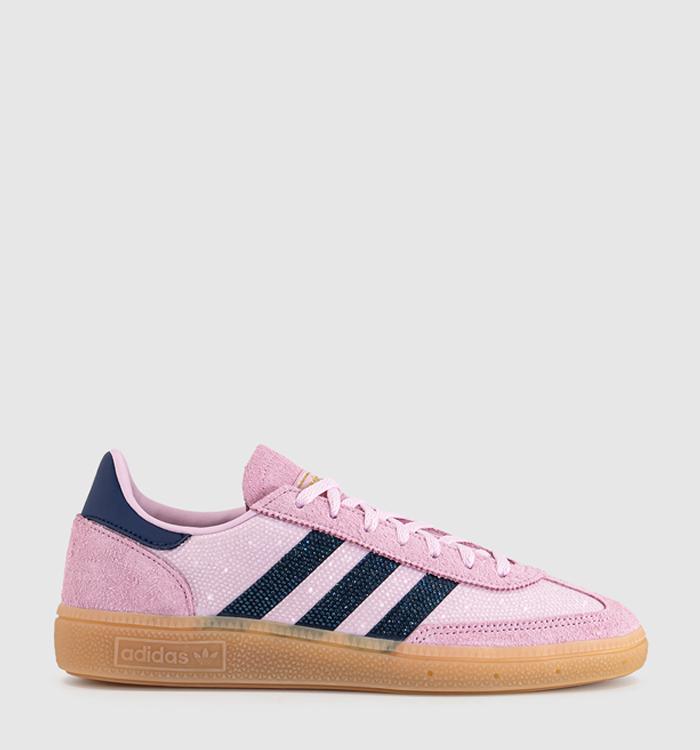 adidas Handball Spezial Trainers Rhinestone Orchid Fusion Dark Blue Gold Metallic