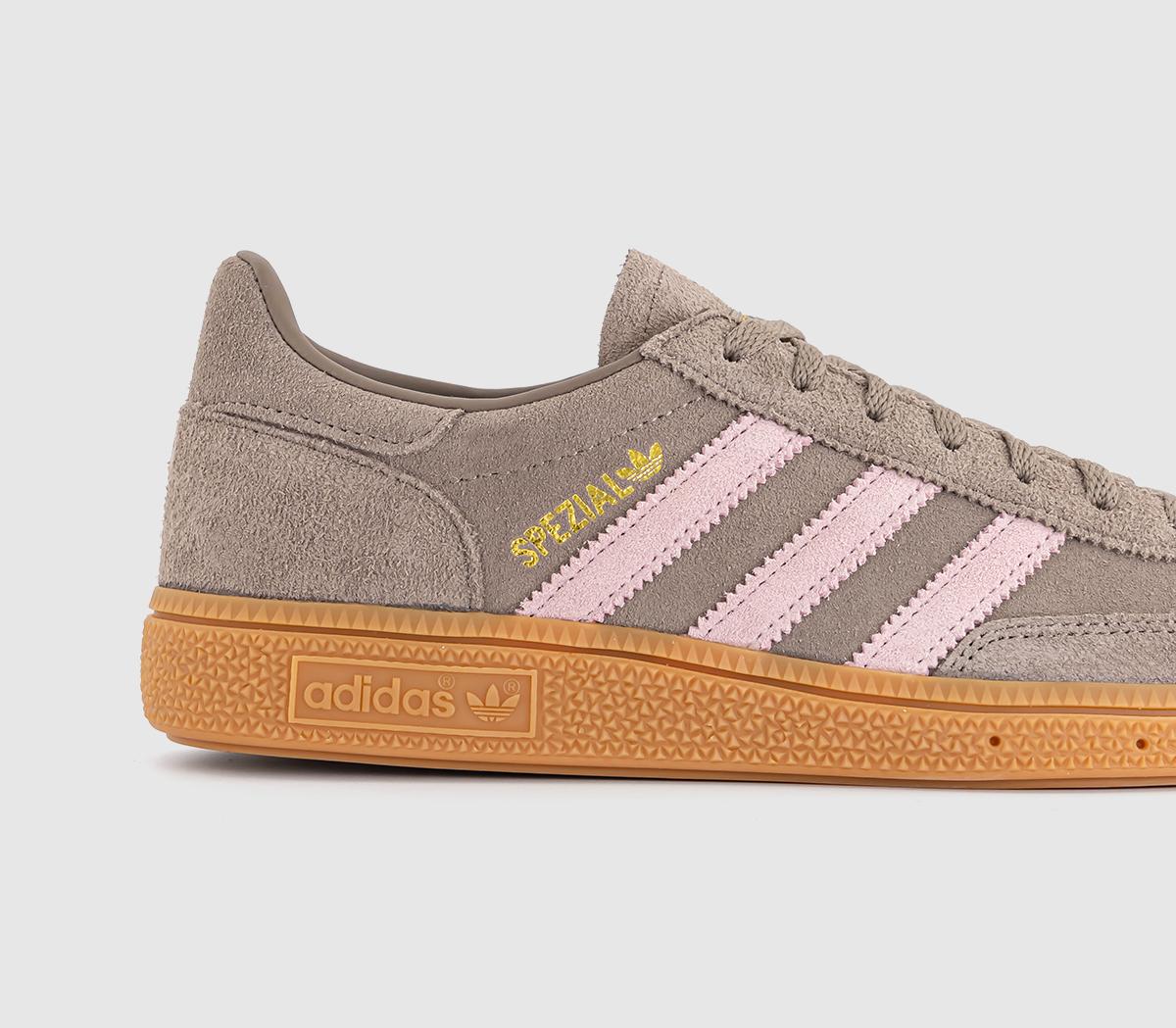 Adidas EXCLUSIVE Handball Spezial Trainers Chalky Brown Clear Pink Gold Adidas EXCLUSIVE Handball Spezial Trainers Chalky Brown Clear Pink Gold