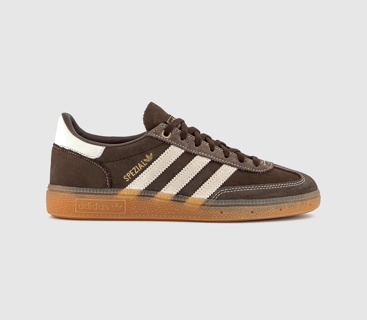 adidas Handball Spezial Trainers Dark Brown Off White Gum - Women's Trainers
