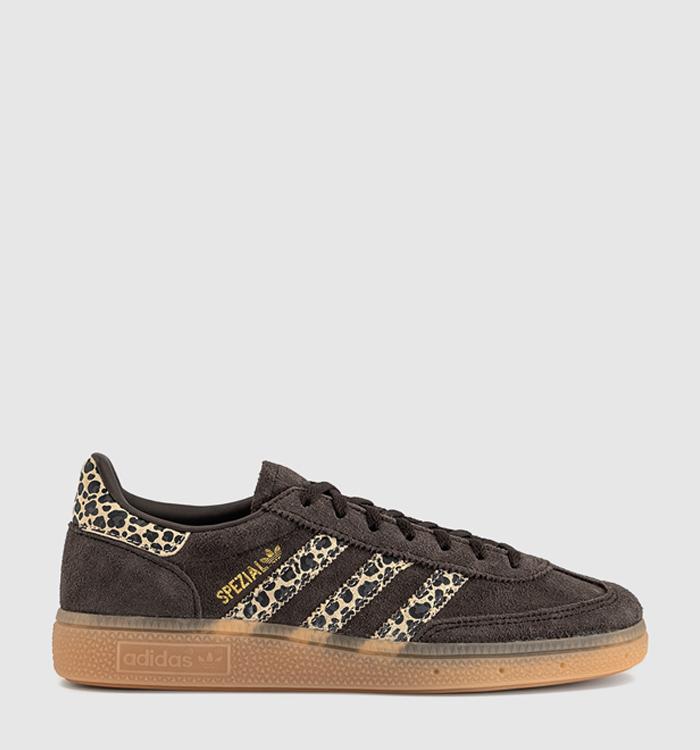 adidas Handball Spezial Trainers Leopard Dark Brown Warm Sandstone Gum