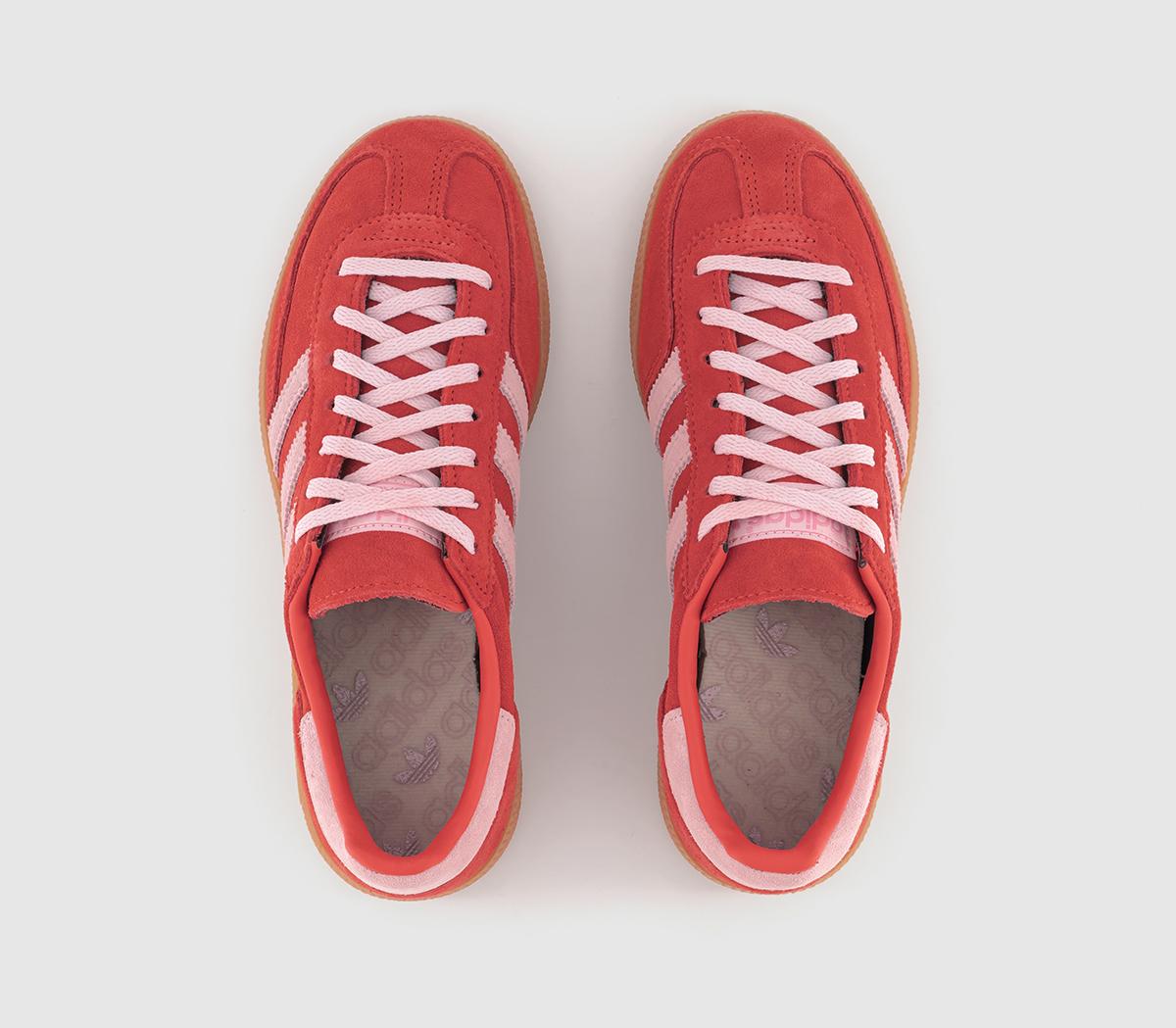 adidas Handball Spezial Trainers Bright Red Clear Pink Gum - Women's ...