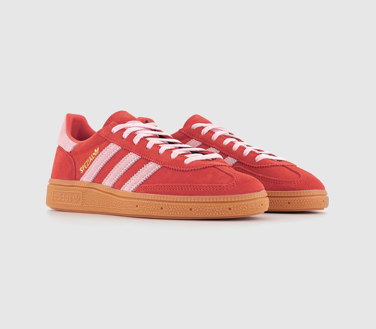 adidas Handball Spezial Trainers Bright Red Clear Pink Gum - Women's ...