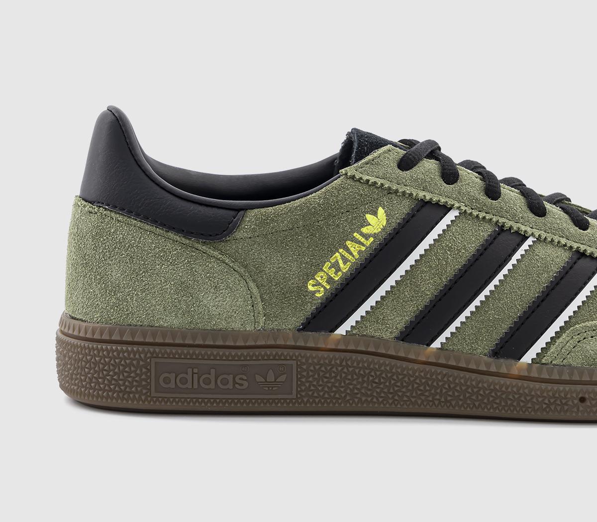 adidas Handball Spezial Trainers Focus Olive Black Crystal White - Men ...