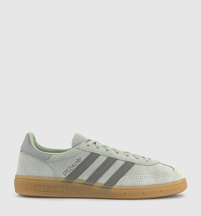 adidas Handball Spezial Trainers Linen Green Silver Pebble Wonder Silver