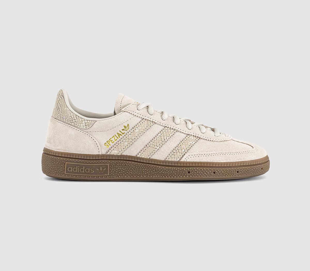 Adidas Handball Spezial Trainers Khaki Wonder Alumina Snake Print  Green in Women's Size 4, Office Shoes