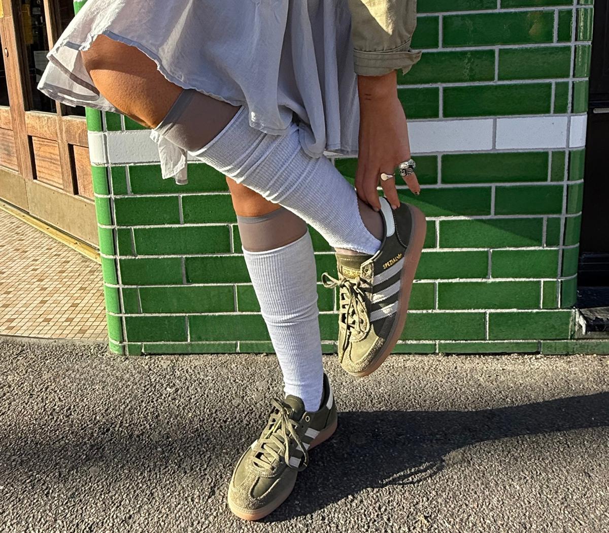 adidasHandball Spezial TrainersOlive Stata Satin Stitch White Gum