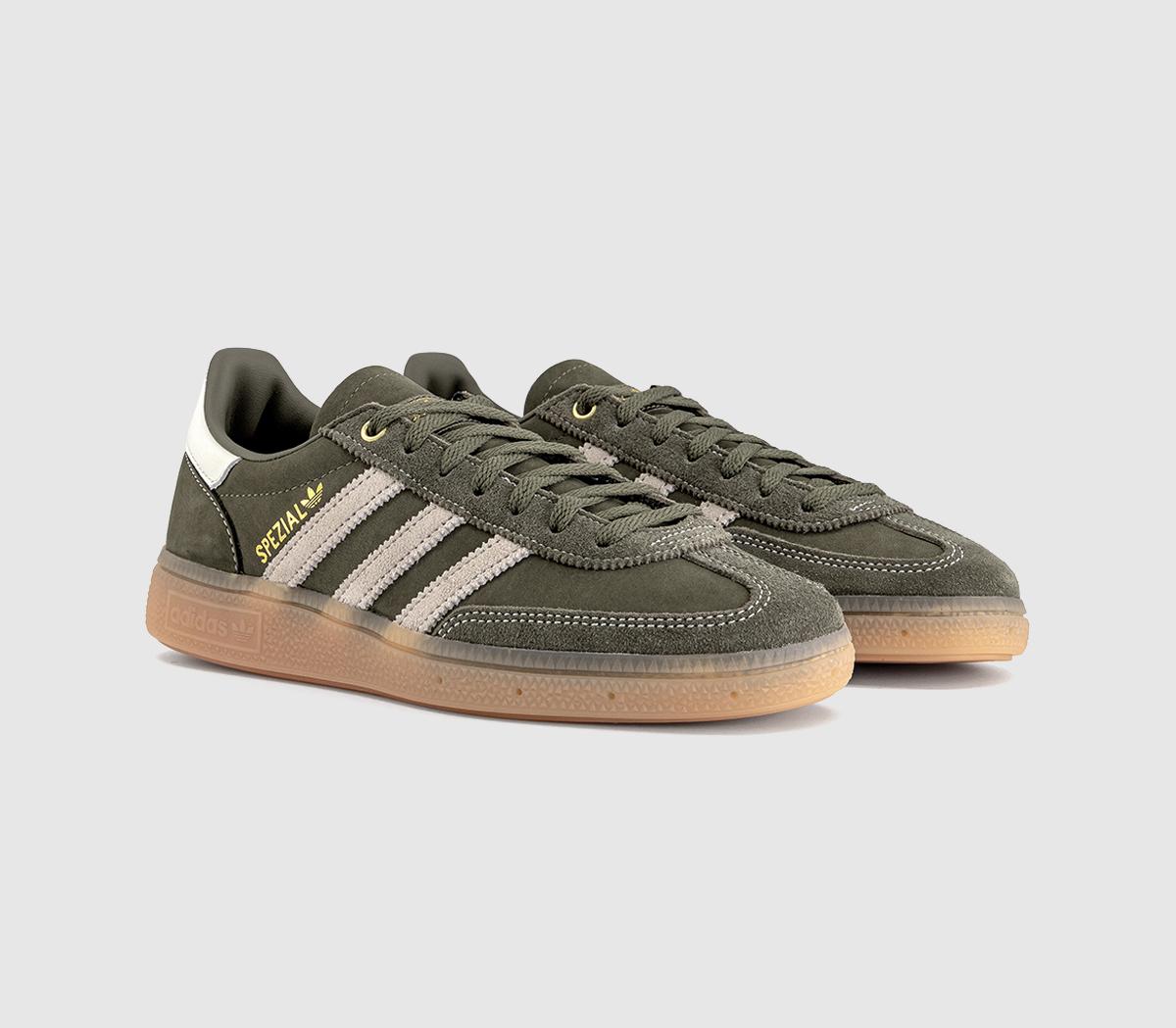 adidasHandball Spezial TrainersOlive Stata Satin Stitch White Gum