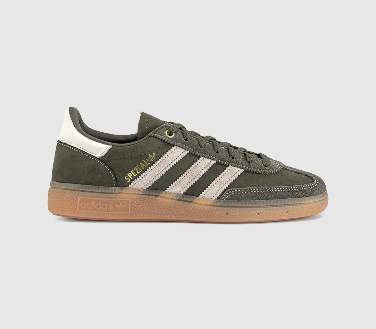 adidasHandball Spezial TrainersOlive Stata Satin Stitch White Gum