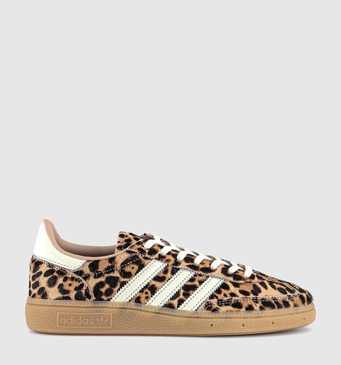 adidas Handball Spezial Trainers Leopard Magic Beige Ivory Aurora Ivy