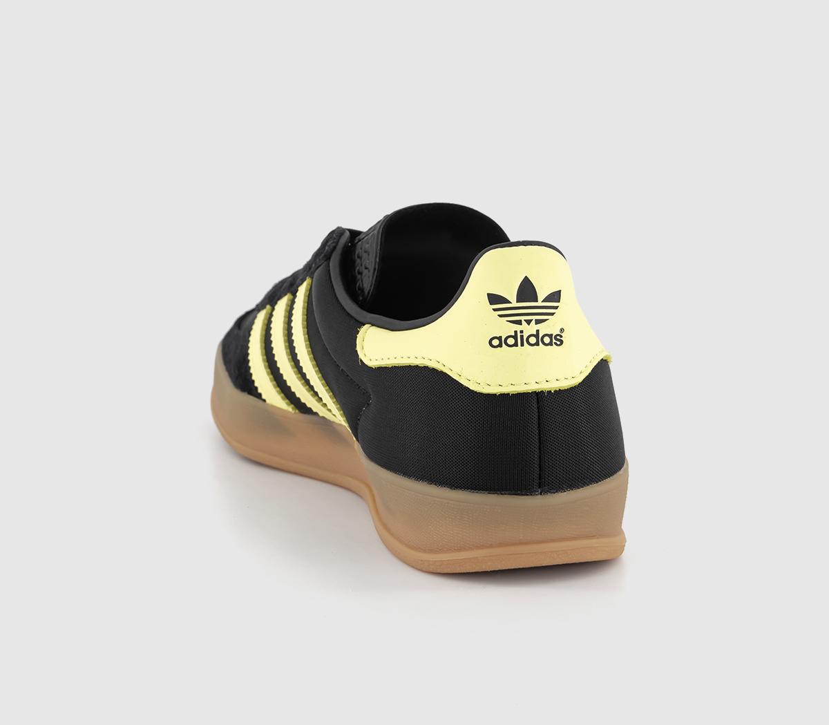 adidasGazelle Indoor TrainersBlack Yellow Gum