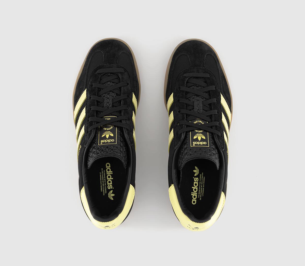 adidasGazelle Indoor TrainersBlack Yellow Gum