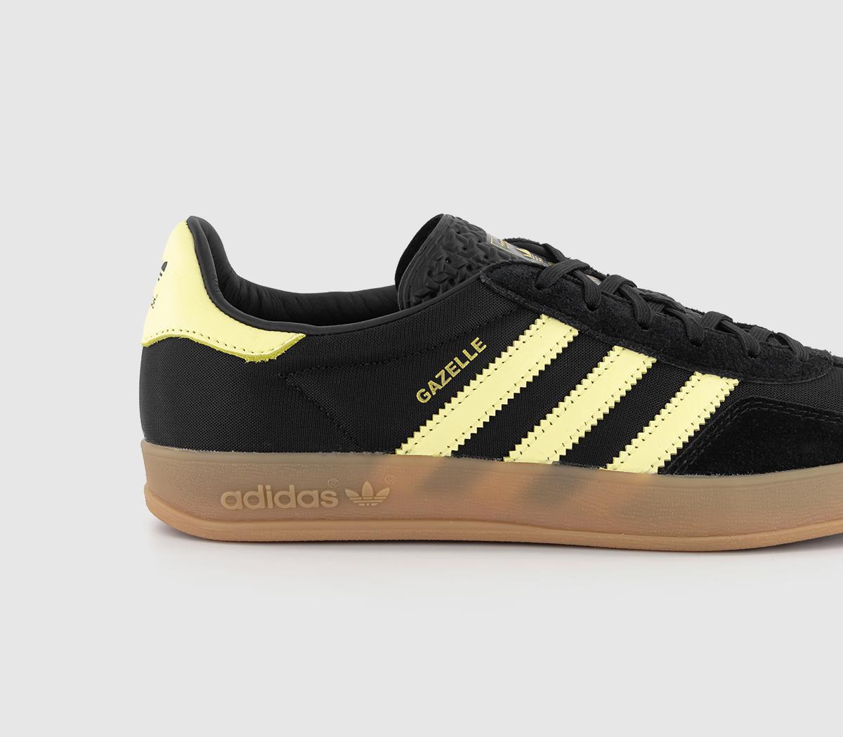 adidasGazelle Indoor TrainersBlack Yellow Gum