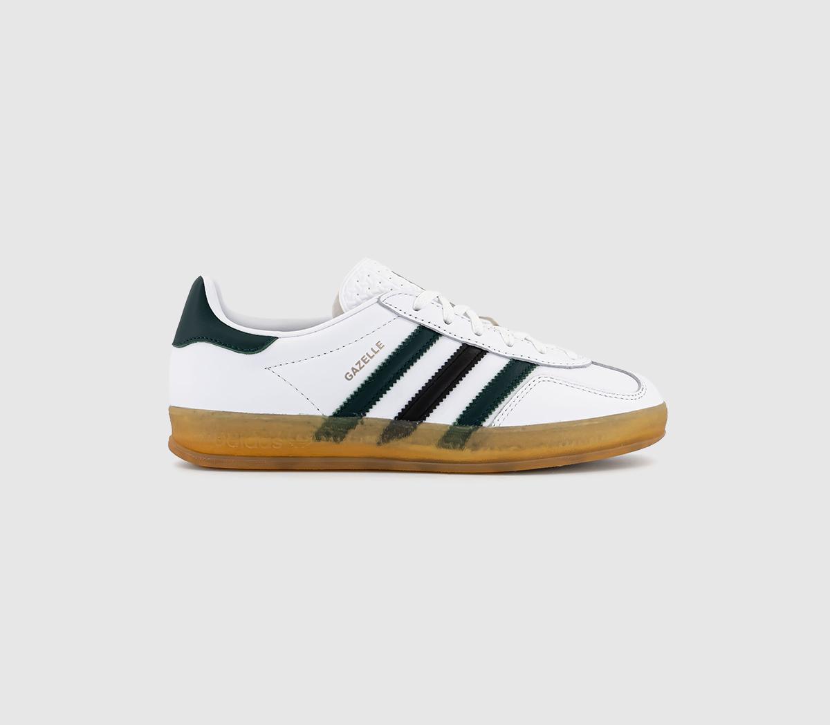 adidasGazelle Indoor TrainersWhite Collegiate Green Black