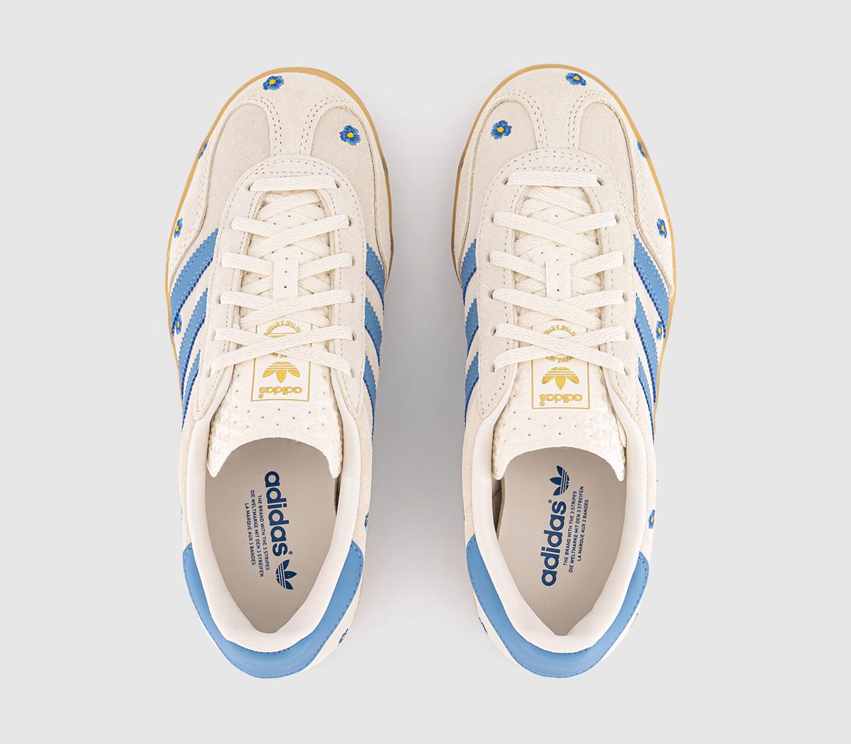 adidas Gazelle Indoor Trainers Cloud White Light Blue Gum adidas Gazelle Indoor Trainers Cloud White Light Blue Gum