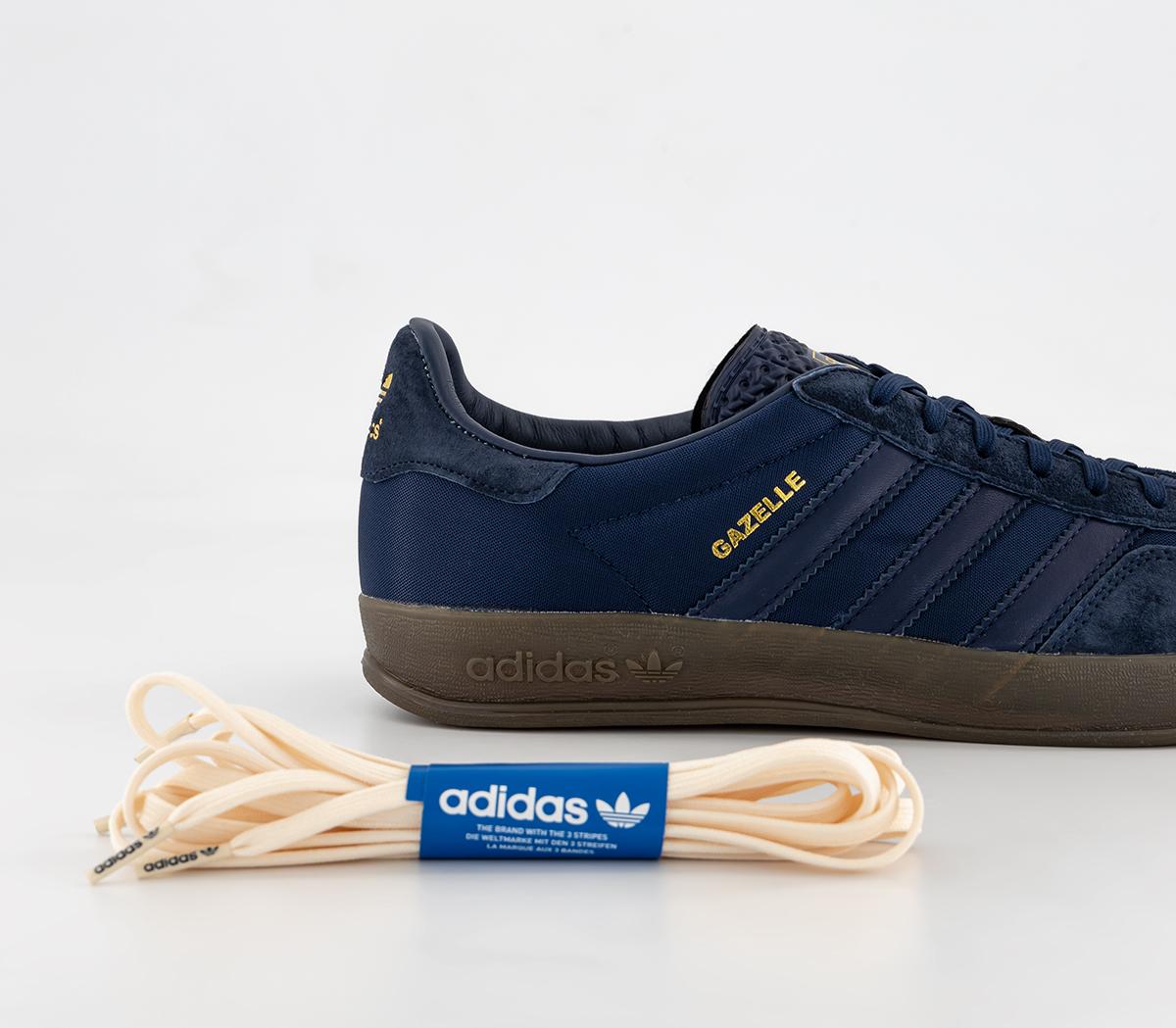 adidas gazelle silver green womens Gazelle Indoor Night Indigo White Suede Blue / 6.5 / M main image 1
