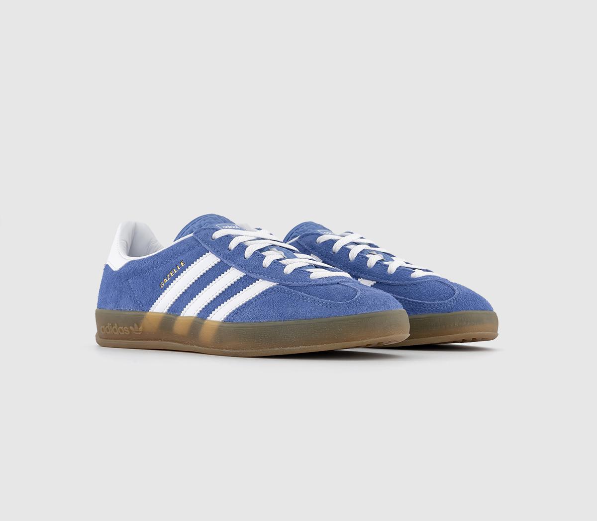 adidas Gazelle Indoor Trainers Blue Fusion White Golf Metallic - Men's ...