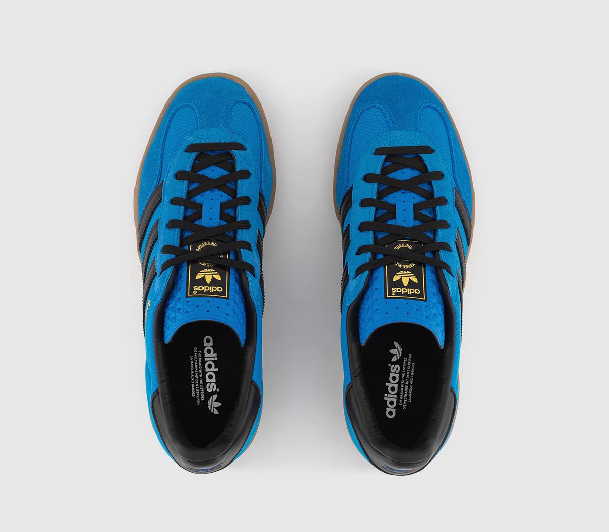 adidasGazelle Indoor TrainersBright Blue Black Gum