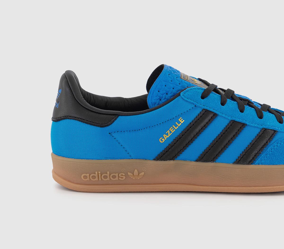 adidas Gazelle Indoor Trainers Bright Blue Black Gum - Women's Trainers