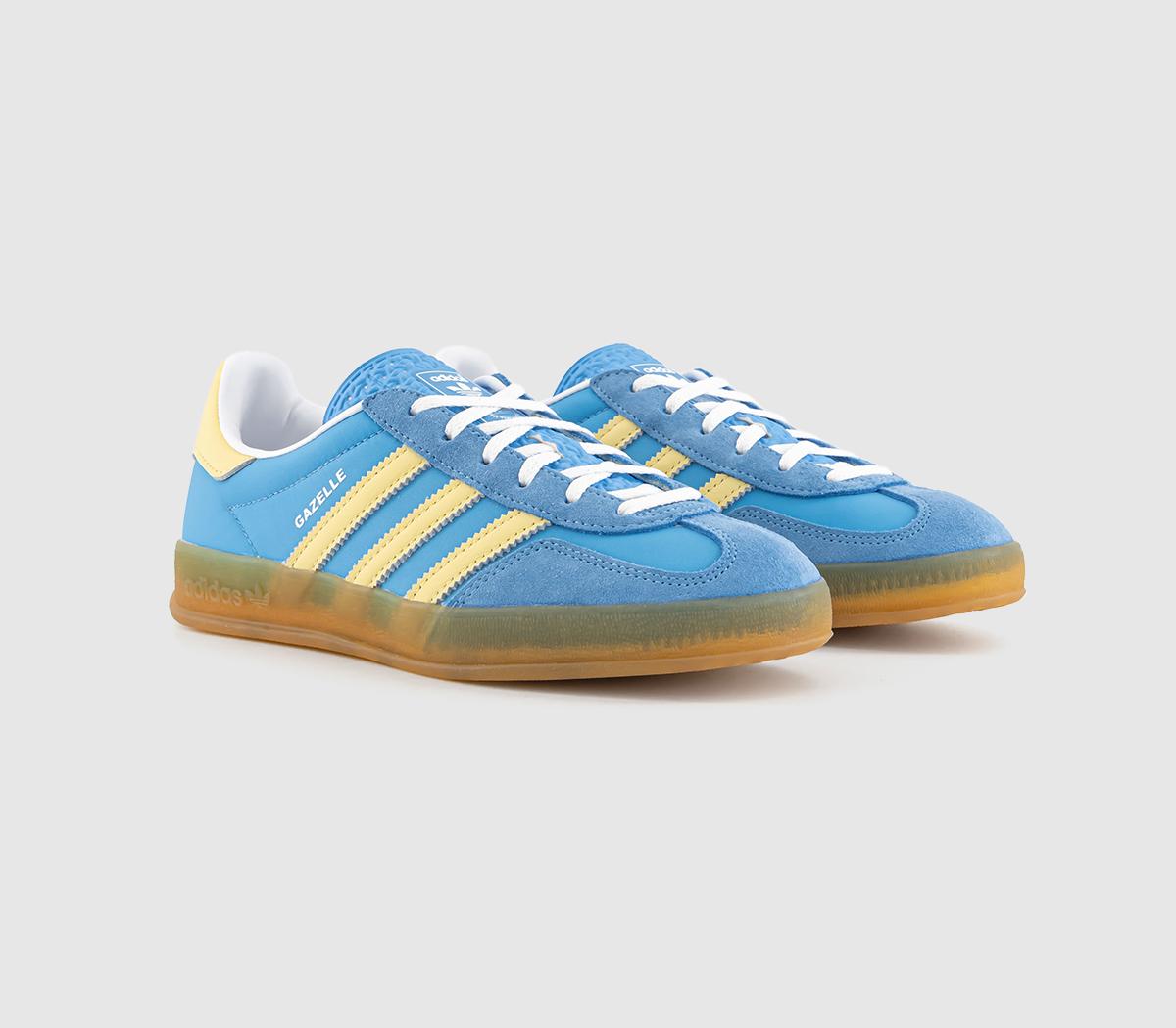 adidasGazelle Indoor TrainersSemi Blue Burst Almost Yellow White